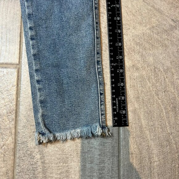 🟣🟣🟣 FREE PEOPLE "We The Free" Raw Hem Skinny High Rise Jeans - Picture 9 of 12